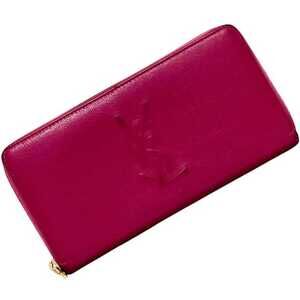 Yves Saint Laurent round long wallet ec-24790 pink 352904 CP20O 5514 leather ...